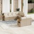 Set sofás de jardín 7 piezas y cojines ratán sintético