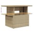 Mesa de jardín ratán PE y madera de acacia beige 100x55x73