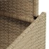 Mesa de jardín ratán PE y madera de acacia beige 100x55x73
