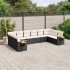 Set de sofás de jardín 10 pzas cojines ratán sintético