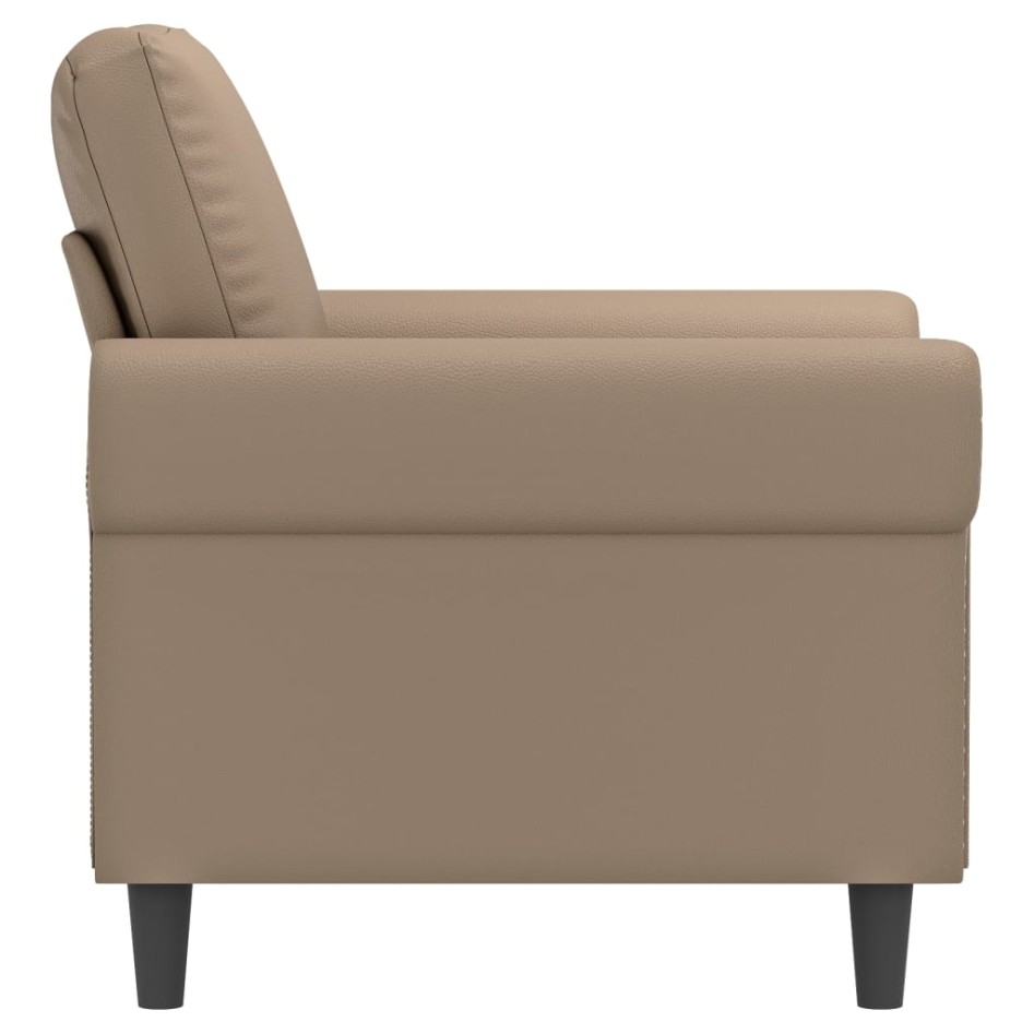 Sillón cuero sintético color capuchino 60