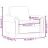 Sillón cuero sintético color capuchino 60