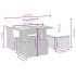 Set de muebles de jardín 6 pzas y cojines ratán sintético