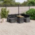 Set de sofás de jardín 8 piezas y cojines ratán sintético