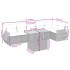 Set sofás de jardín 7 piezas y cojines ratán sintético