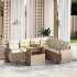 Set sofás de jardín 7 piezas y cojines ratán sintético