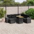 Set de sofás de jardín 8 piezas y cojines ratán sintético