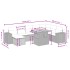 Set de muebles de jardín 9 pzas y cojines ratán sintético