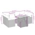 Set sofás de jardín 7 piezas y cojines ratán sintético
