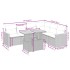 Set sofás de jardín 7 piezas y cojines ratán sintético