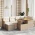 Set sofás de jardín 7 piezas y cojines ratán sintético