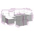 Set sofás de jardín 7 piezas y cojines ratán sintético