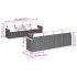 Set de muebles de jardín 9 pzas y cojines ratán sintético
