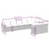 Set de muebles de jardín 9 pzas y cojines ratán sintético