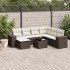 Set sofás de jardín 8 piezas y cojines ratán sintético