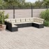 Set de sofás de jardín 10 pzas cojines ratán sintético
