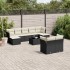 Set de sofás de jardín 10 pzas cojines ratán sintético