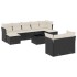 Set de sofás de jardín 10 pzas cojines ratán sintético