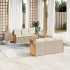 Set sofás de jardín 7 piezas y cojines ratán sintético