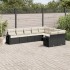 Set de sofás de jardín 8 piezas y cojines ratán sintético