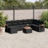 Set de sofás de jardín 8 piezas y cojines ratán sintético