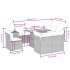 Set de muebles de jardín 9 pzas y cojines ratán sintético