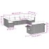 Set de muebles de jardín 9 pzas y cojines ratán sintético