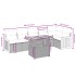 Set sofás de jardín 7 piezas y cojines ratán sintético
