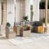Set sofás de jardín 7 piezas y cojines ratán sintético