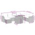 Set de muebles de jardín 9 pzas y cojines ratán sintético