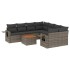 Set de muebles de jardín 9 pzas y cojines ratán sintético