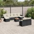 Set de sofás de jardín 10 pzas cojines ratán sintético