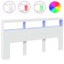 Cabecero de cama con luz LED blanco 200x17x102