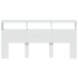 Cabecero de cama con luz LED blanco 200x17x102