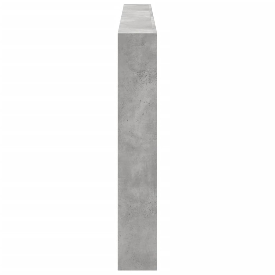 Cabecero de cama con luz LED gris hormigón 200x17x102