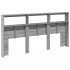 Cabecero de cama con luz LED gris Sonoma 200x17x102