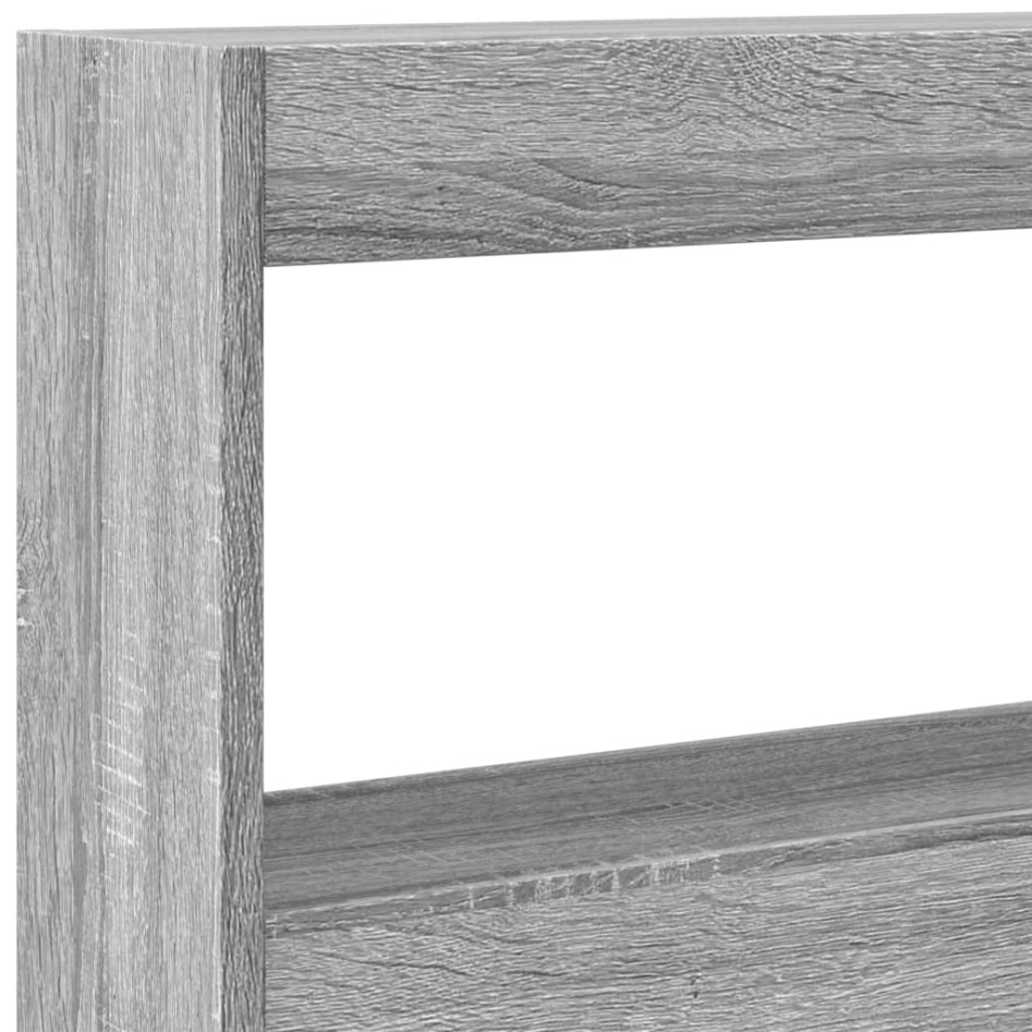 Cabecero de cama con luz LED gris Sonoma 200x17x102