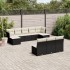 Set de sofás de jardín 10 pzas cojines ratán sintético