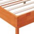 Cama sin colchón madera maciza de pino marrón cera 180x200