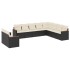 Set de sofás de jardín 10 pzas cojines ratán sintético