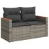 Set de muebles de jardín 9 pzas y cojines ratán sintético