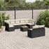 Set de sofás de jardín 10 pzas cojines ratán sintético
