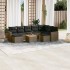 Set de sofás de jardín 10 pzas con cojines ratán sintético