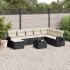 Set de sofás de jardín 8 piezas y cojines ratán sintético