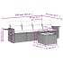 Set comedor de jardín 5 piezas y cojines ratán sintético