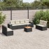 Set de sofás de jardín 8 piezas y cojines ratán sintético