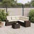 Set sofás de jardín 6 piezas y cojines ratán sintético