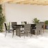 Set comedor jardín 7 pzas y cojines ratán sintético