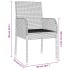 Set comedor jardín 9 pzas y cojines ratán sintético