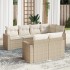 Set sofás de jardín 7 piezas y cojines ratán sintético